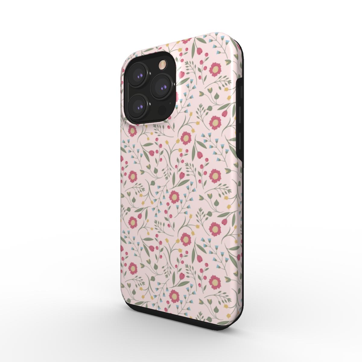Floral Whimsy Tough Phone Case - Pink