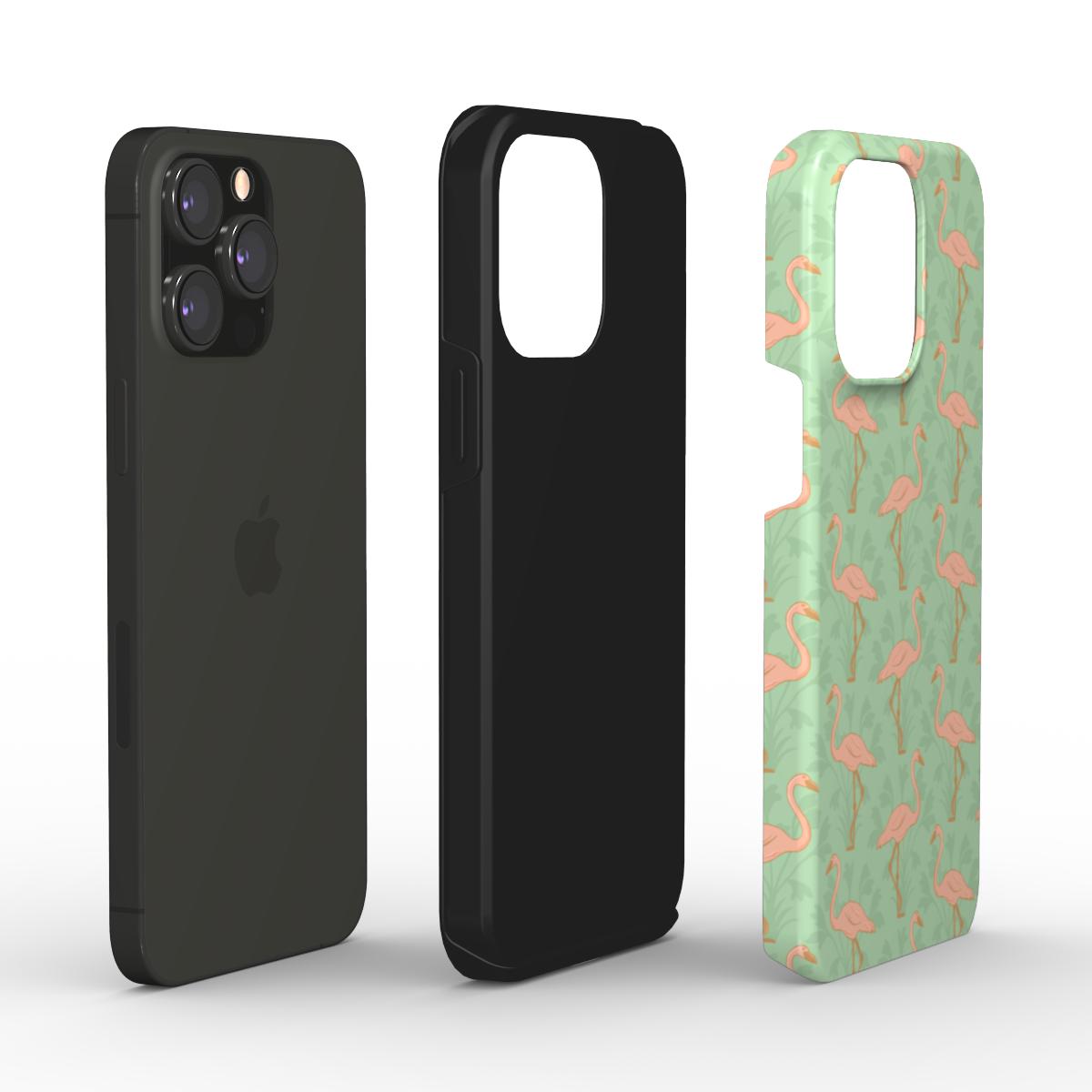 Pretty Phone Case - Stylish Pink Flamingo Tough Phone Case