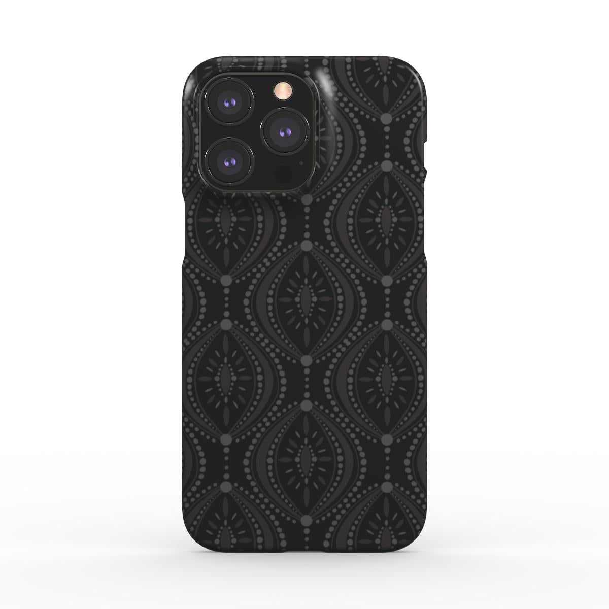 Black Geometric Snap Phone Case