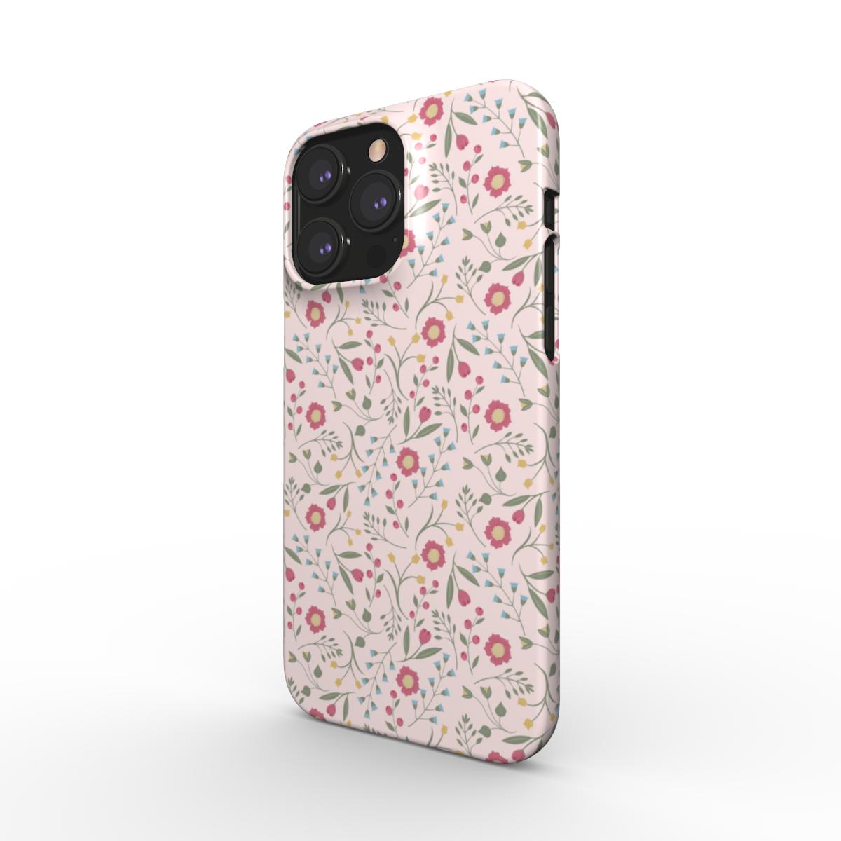 Floral Whimsy Snap Phone Case - Pink