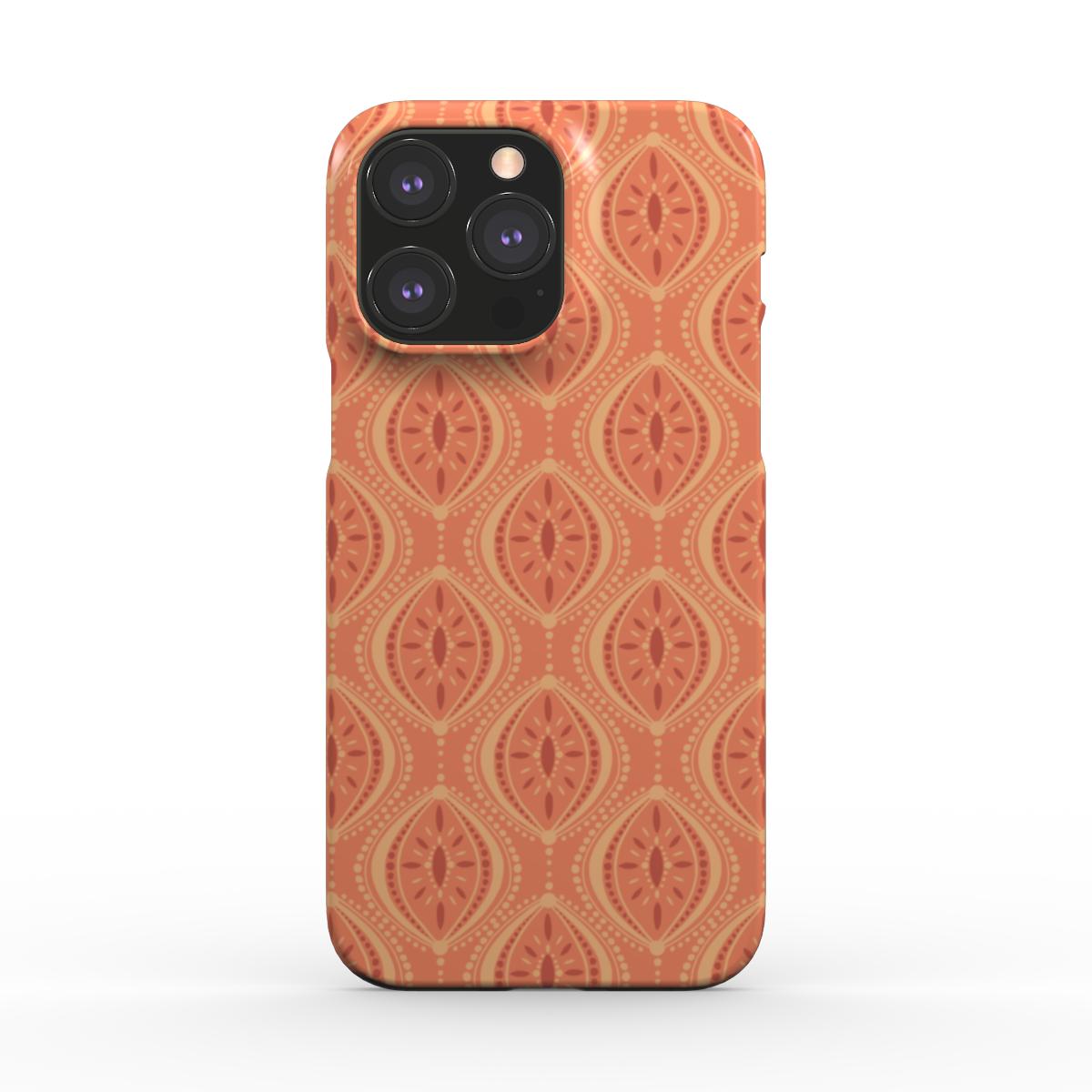 Boho Geometric Orange Snap Phone Case for Iphone & Samsung