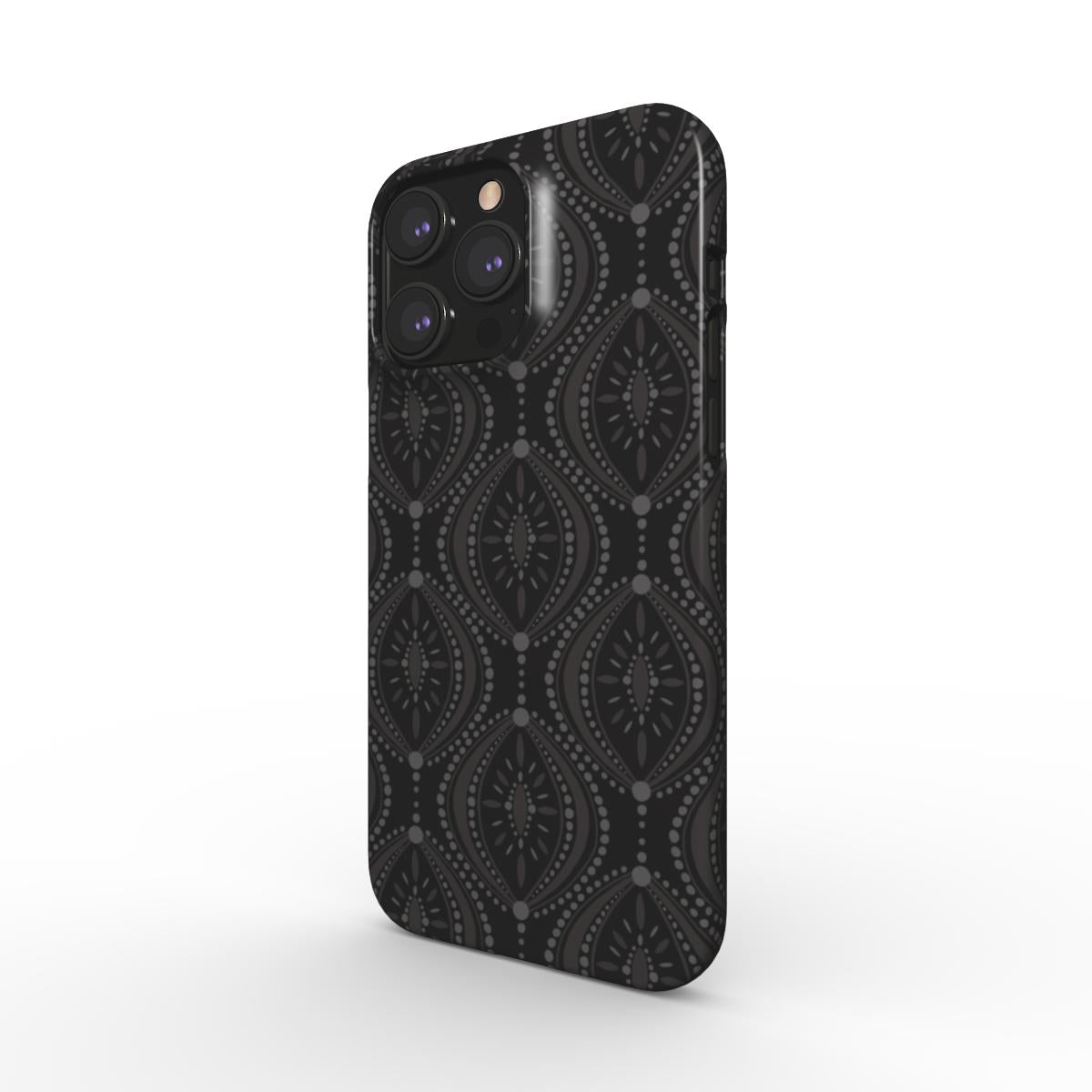Black Geometric Snap Phone Case