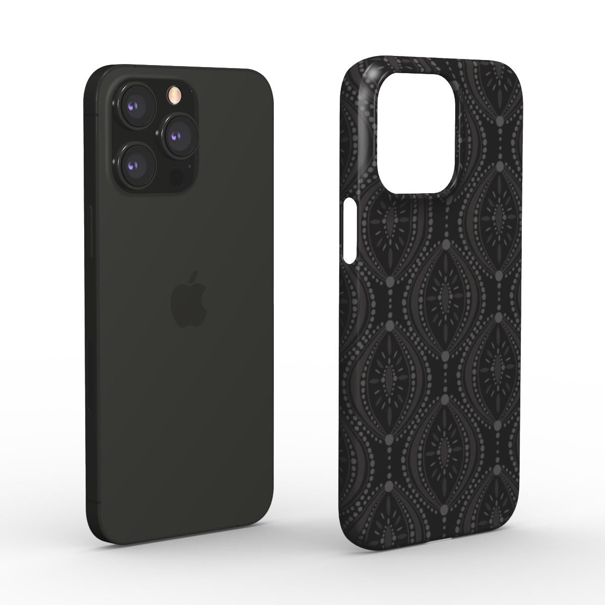 Black Geometric Snap Phone Case