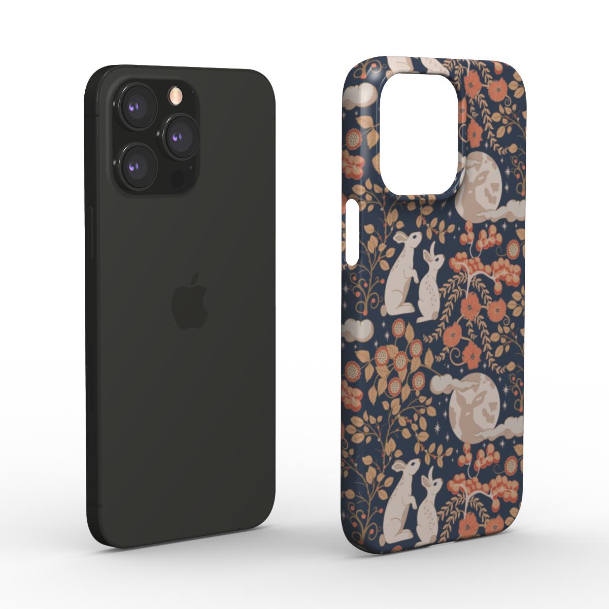 Bunny & the Moon Snap Phone Case – Artistic, Aesthetic Design for iPhone & Samsung