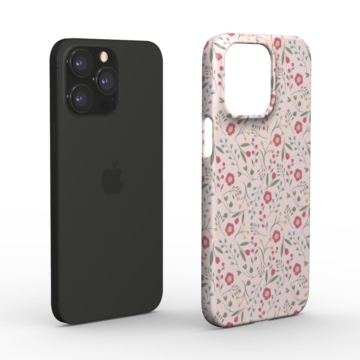 Floral Whimsy Snap Phone Case - Pink