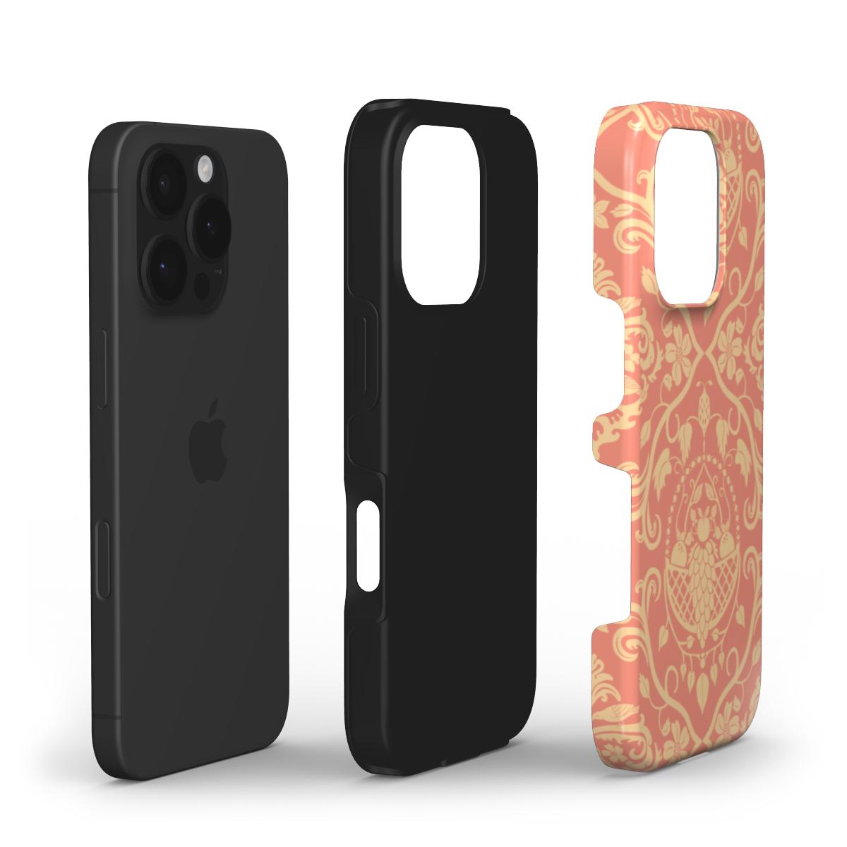 Designer Phone Case – Rococo Basket Blush & Cream | Artistic Luxury Tough Cover for iPhone & Samsung