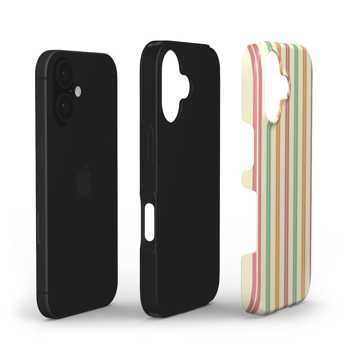 Artsy Phone Case – Stylish Pastel Stripes | Tough Phone Cover