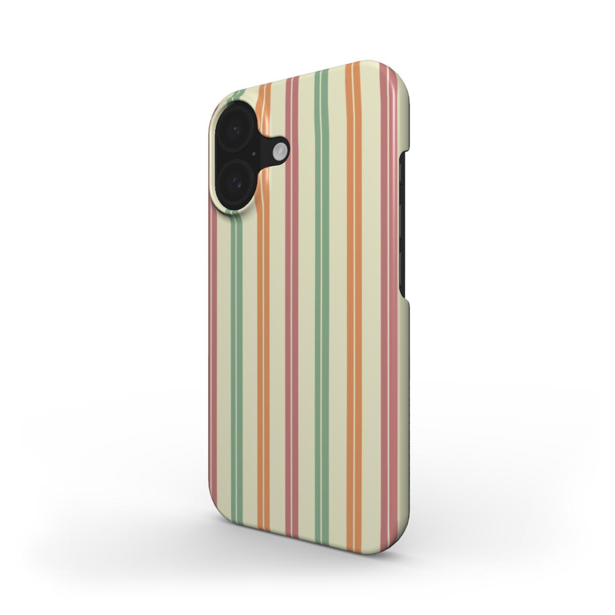 Aesthetic Phone Case – Stylish Pastel Stripes Snap Phone Cover