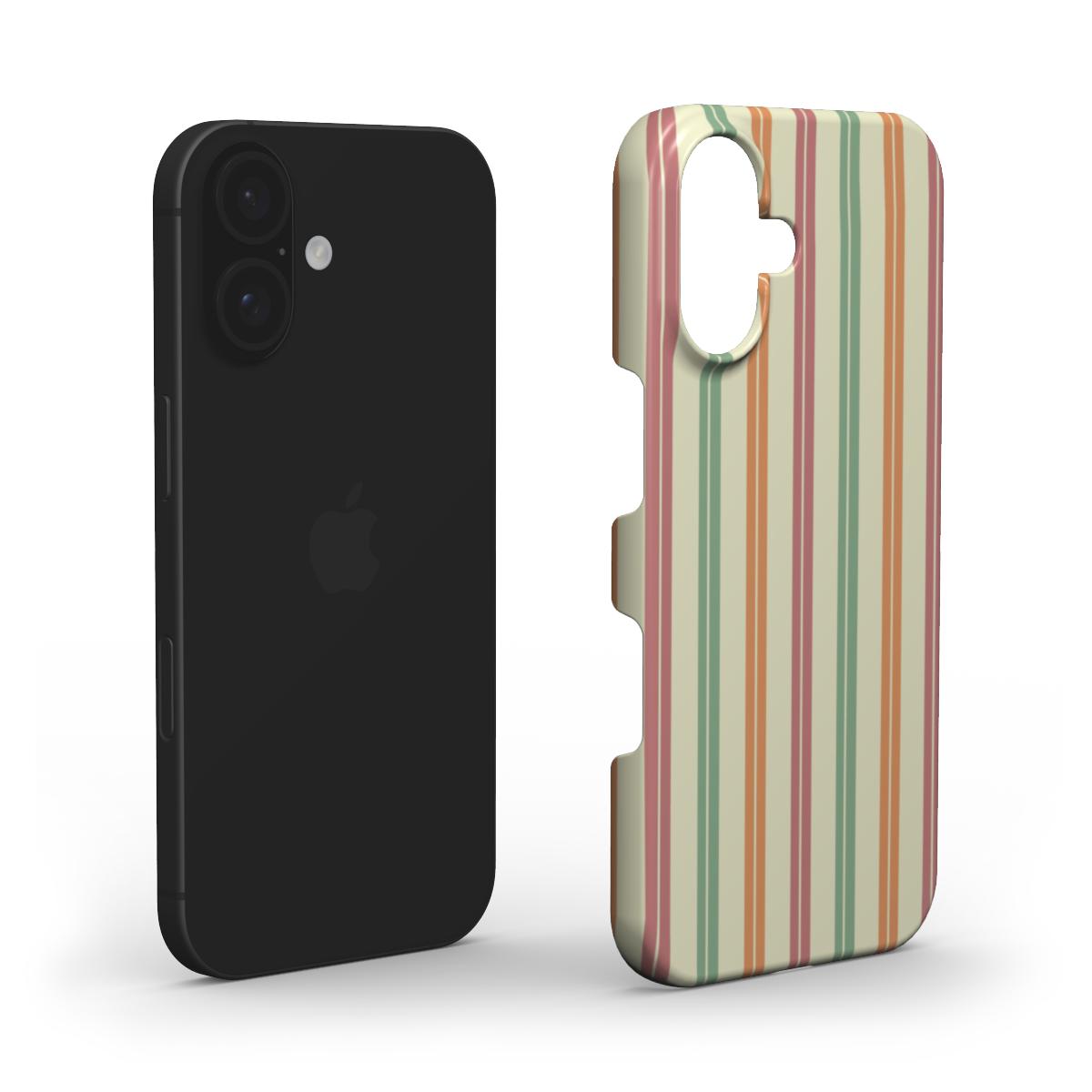Aesthetic Phone Case – Stylish Pastel Stripes Snap Phone Cover