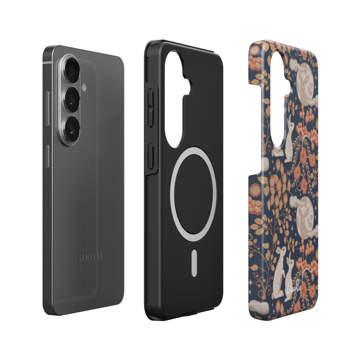 Bunny & the Moon – Magnetic Tough Phone Case | Elissa Rua
