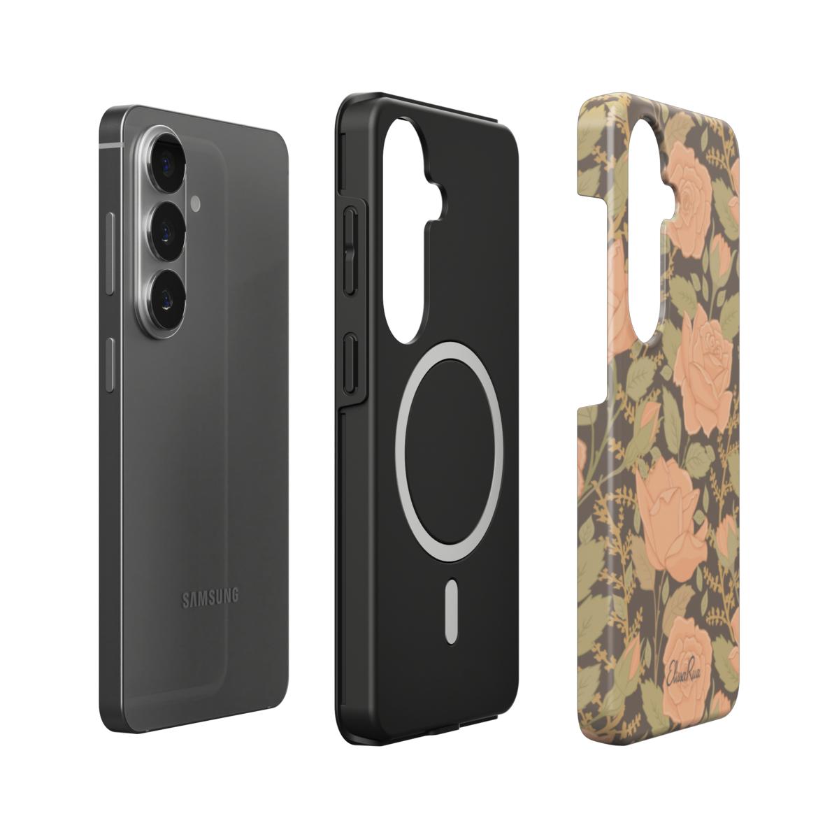 Vintage Rose Floral – Magnetic Tough Phone Case | Elissa Rua