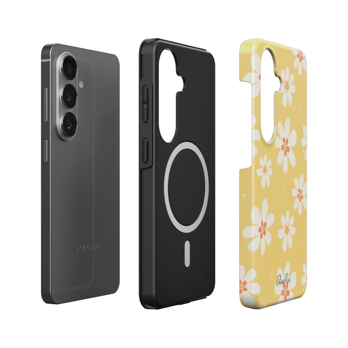 Sunny Daisy – Magnetic Tough Phone Case | Yellow Pattern