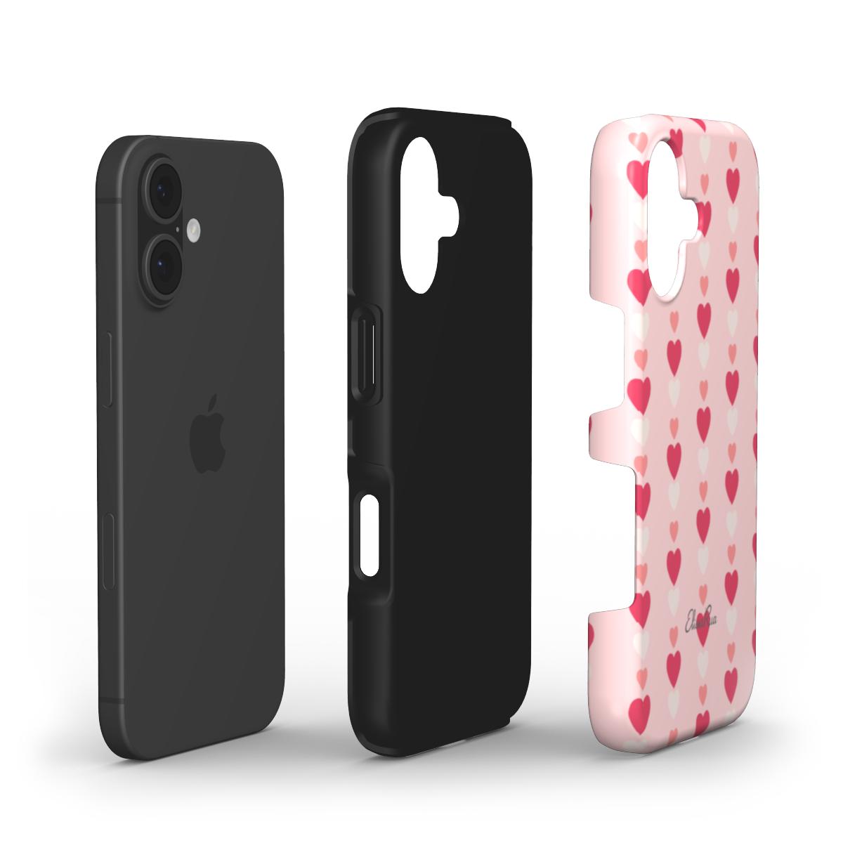 Pink Heart Stripe – Tough Phone Case | Elissa Rua