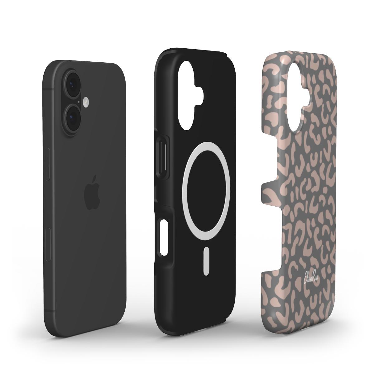 Charcoal Leopard – MagSafe Tough Phone Case | Elissa Rua