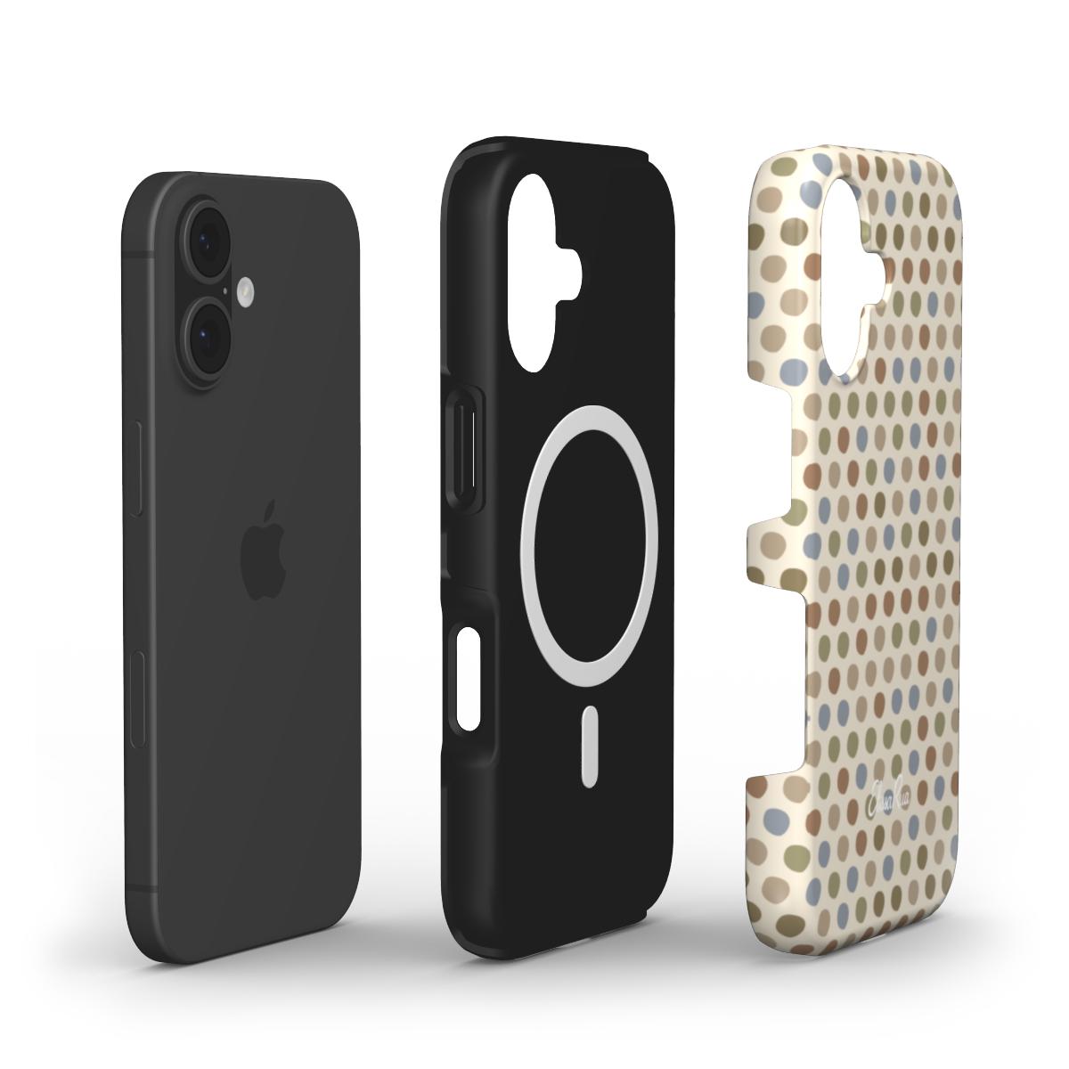 Neutral Polka Dot – MagSafe Tough Phone Case | Elissa Rua