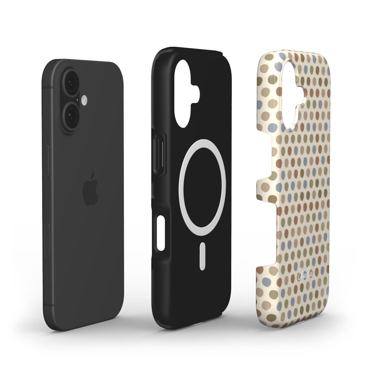 Neutral Polka Dot – MagSafe Tough Phone Case | Elissa Rua