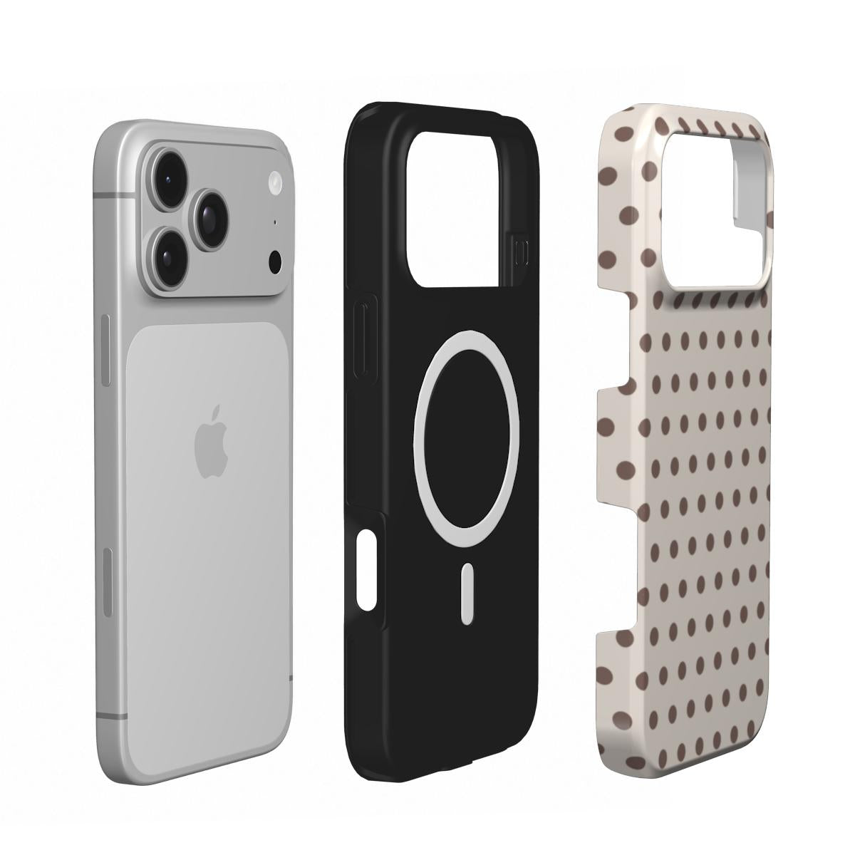 Ivory Polka Dot – MagSafe Tough Phone Case | Elissa Rua