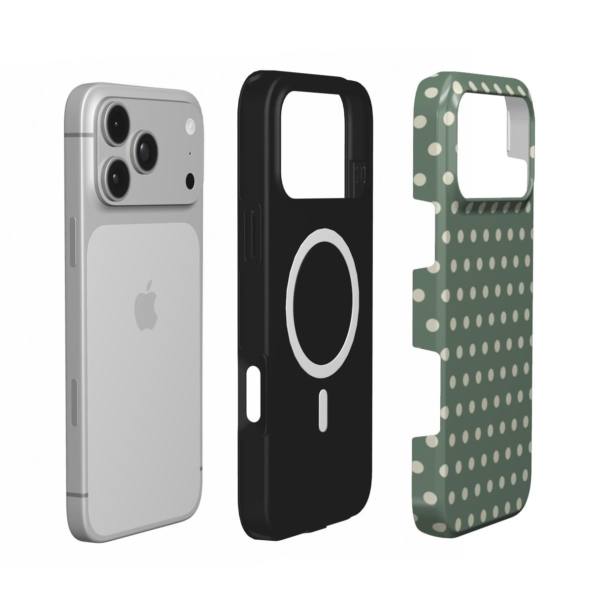 Sage Green Polka Dot – MagSafe Tough Phone Case | Elissa Rua