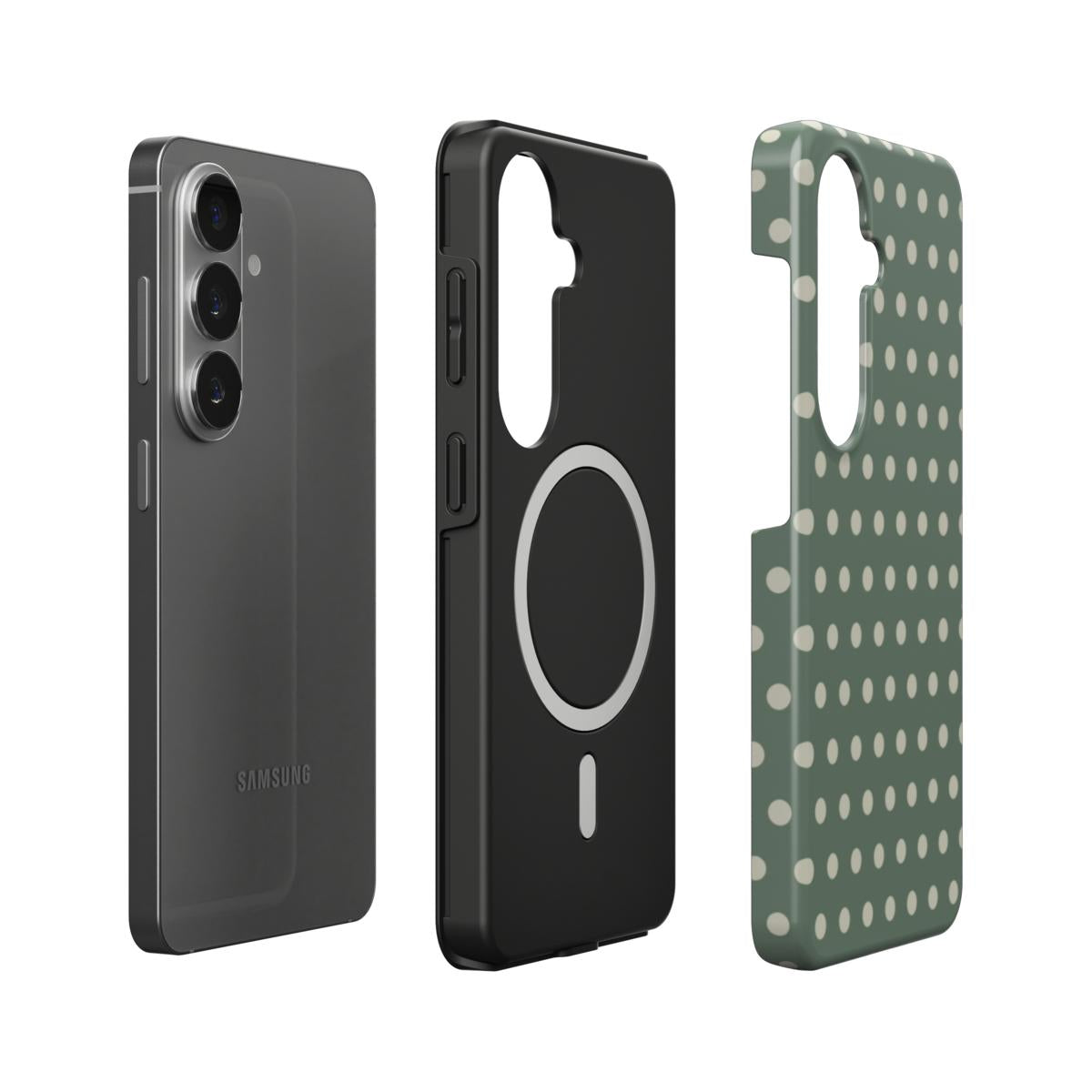 Sage Green Polka Dot – Magnetic Tough Phone Case | Elissa Rua