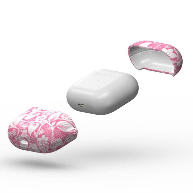 Pink Blackberry AirPods Case – Delicate Berry and Floral Motif