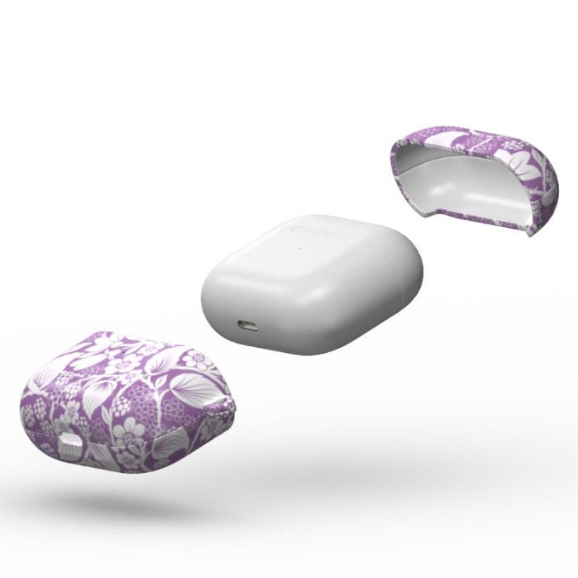 Purple Blackberry AirPods Case – Whimsical Floral Bramble Design