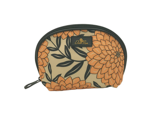 Cosmetic Case Floral Yellow & Black