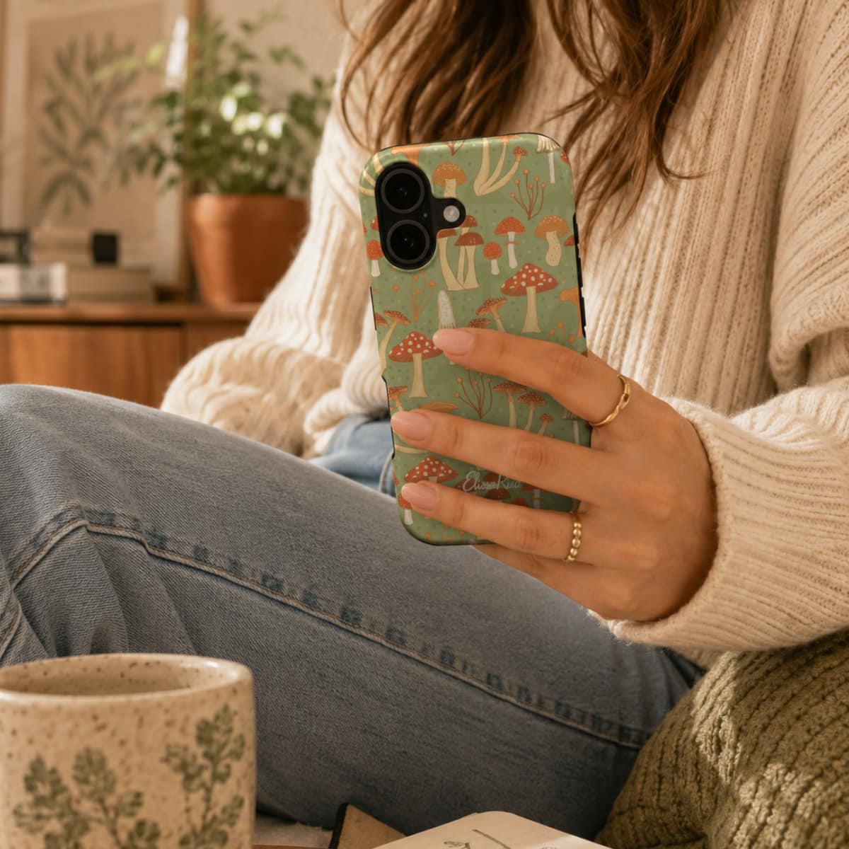 Fabulous Funghi Mushroom – Tough Phone Case | Elissa Rua