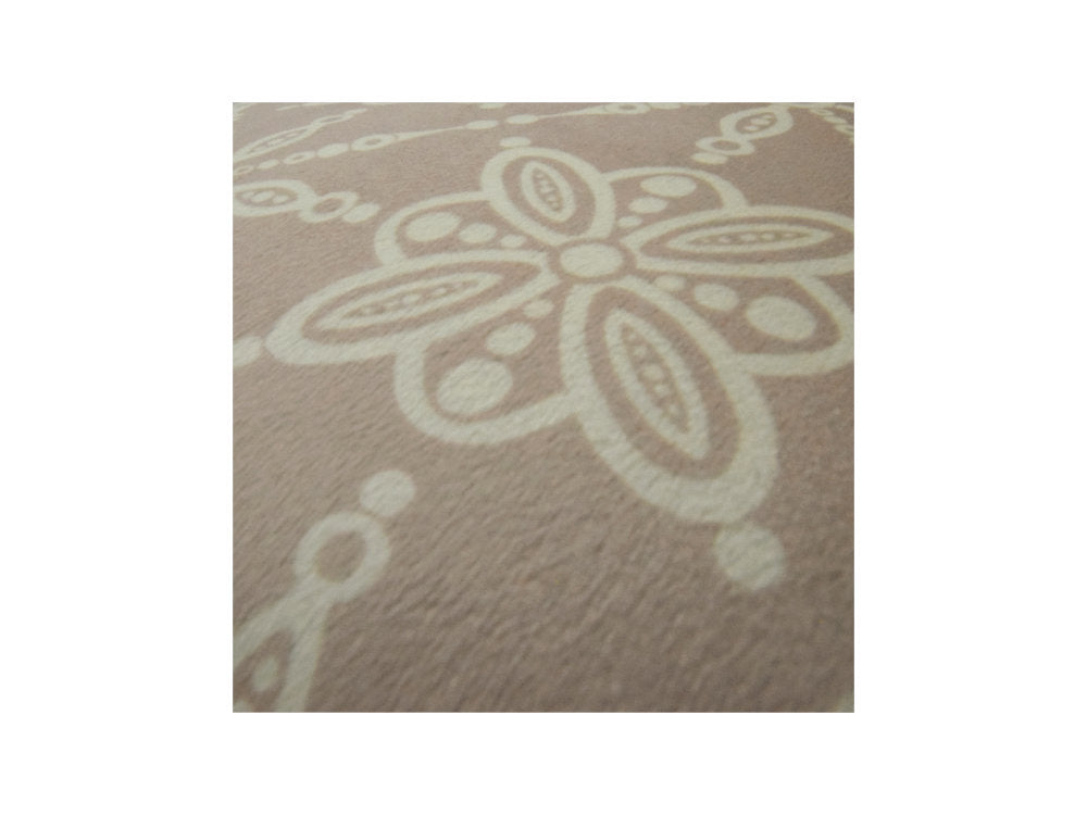 Beige Geometric Velvet Cushion Cover Closeup