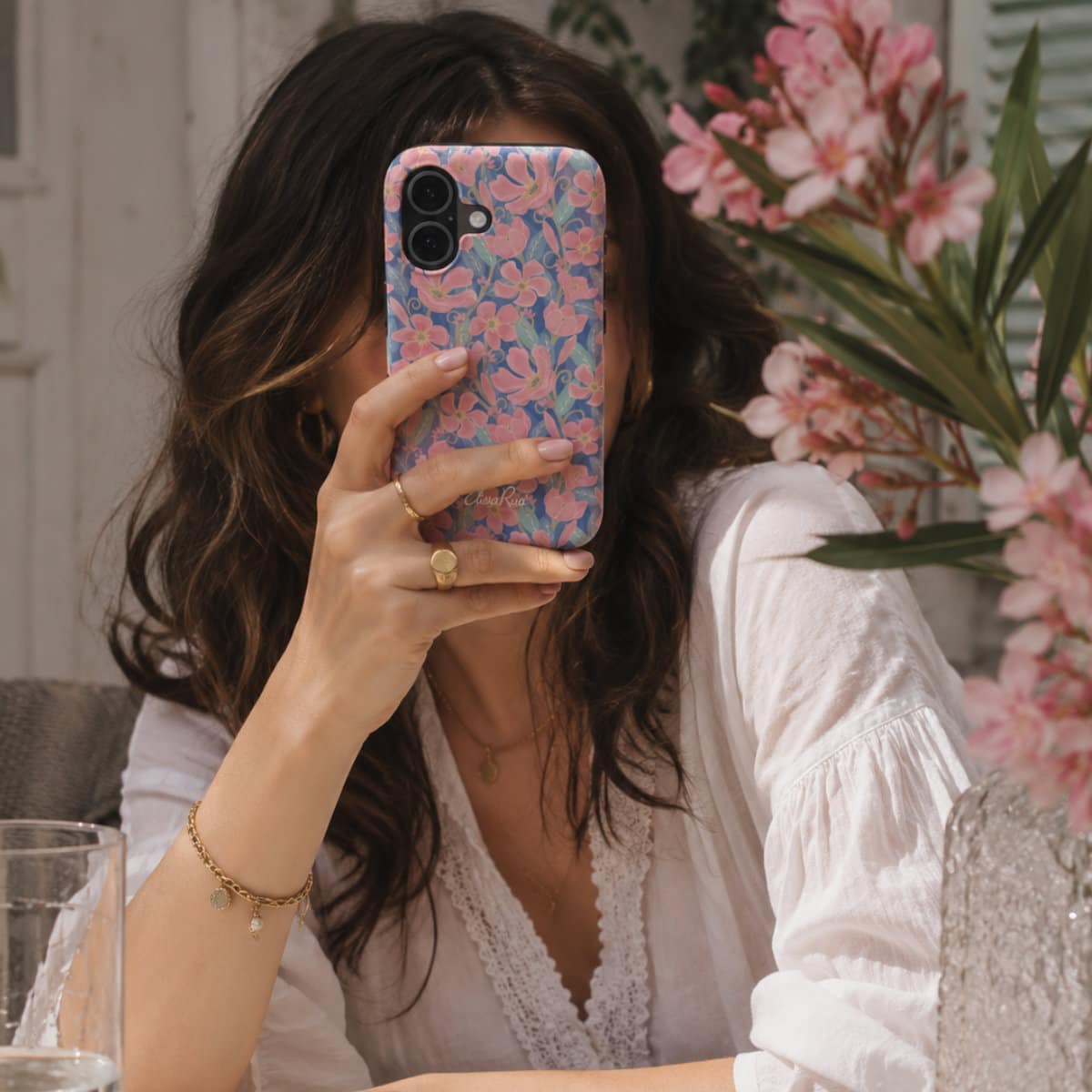 Oleander Floral – Magnetic Tough Phone Case | Elissa Rua