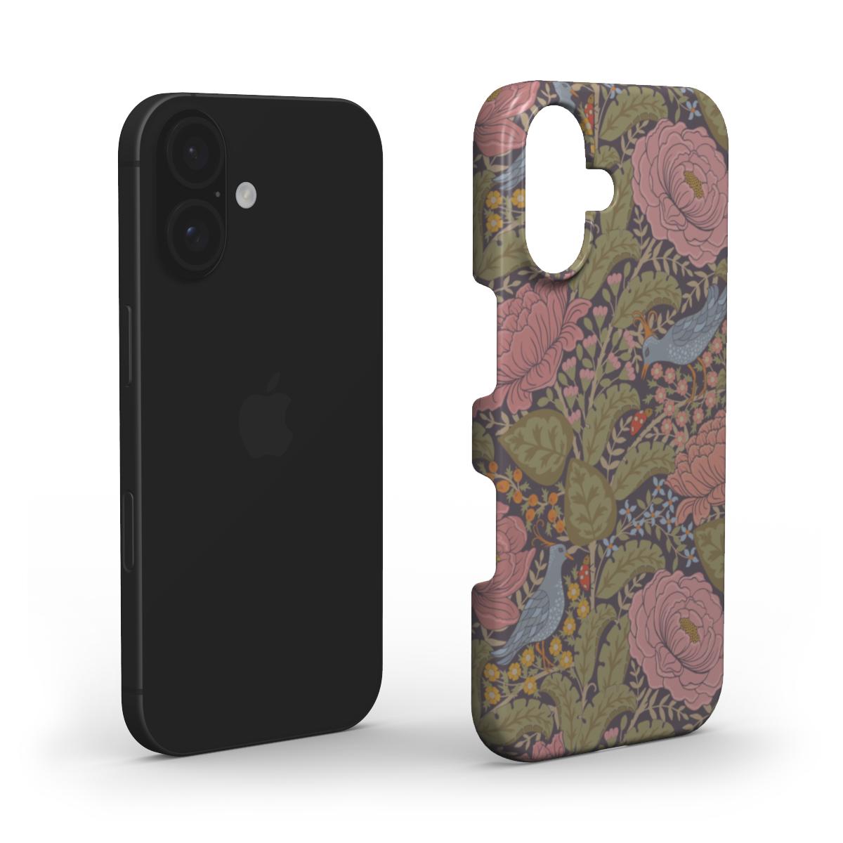 Peony & Bird Snap Case