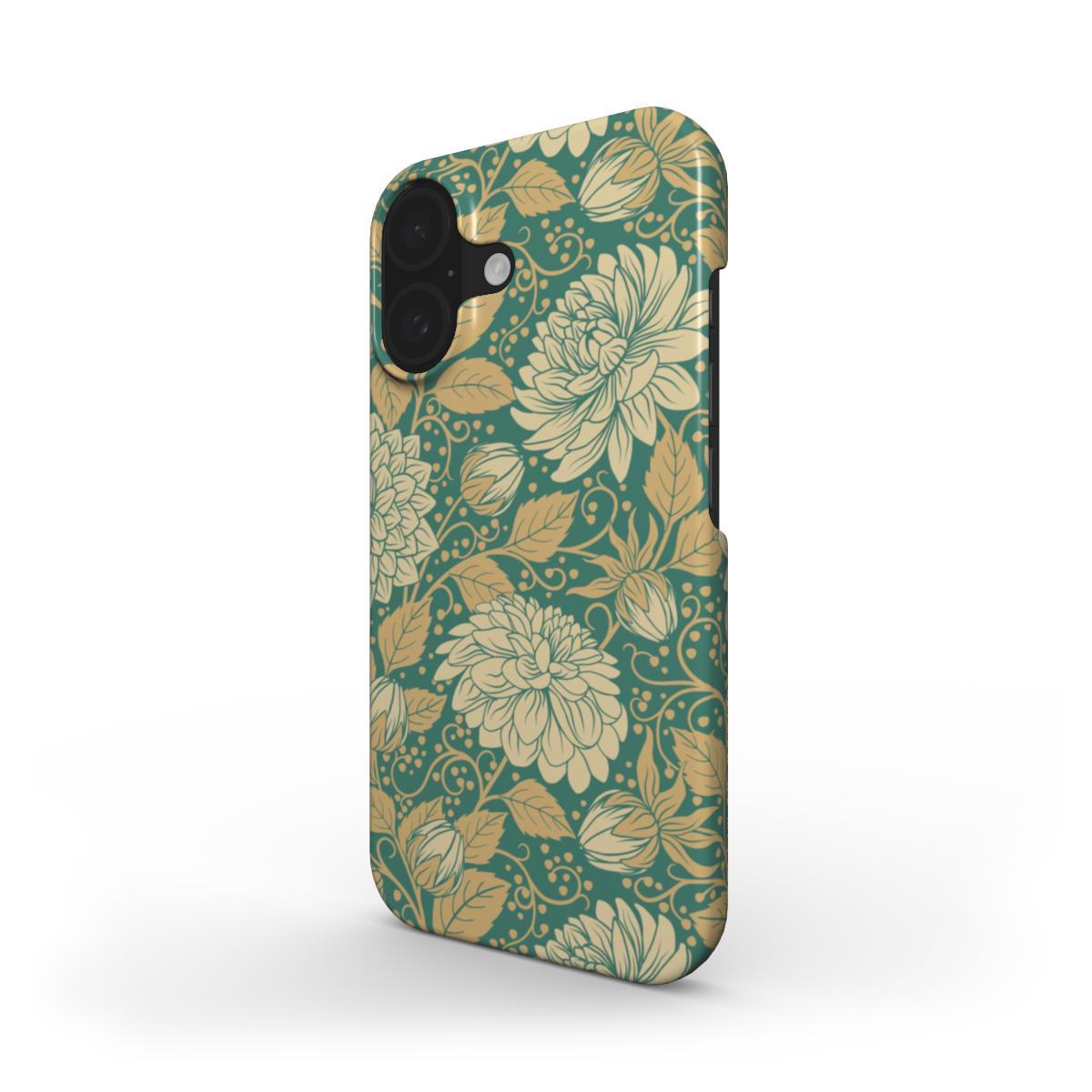 Floral Vintage Dahlia Snap Phone Case for iPhone 16 and Samsung