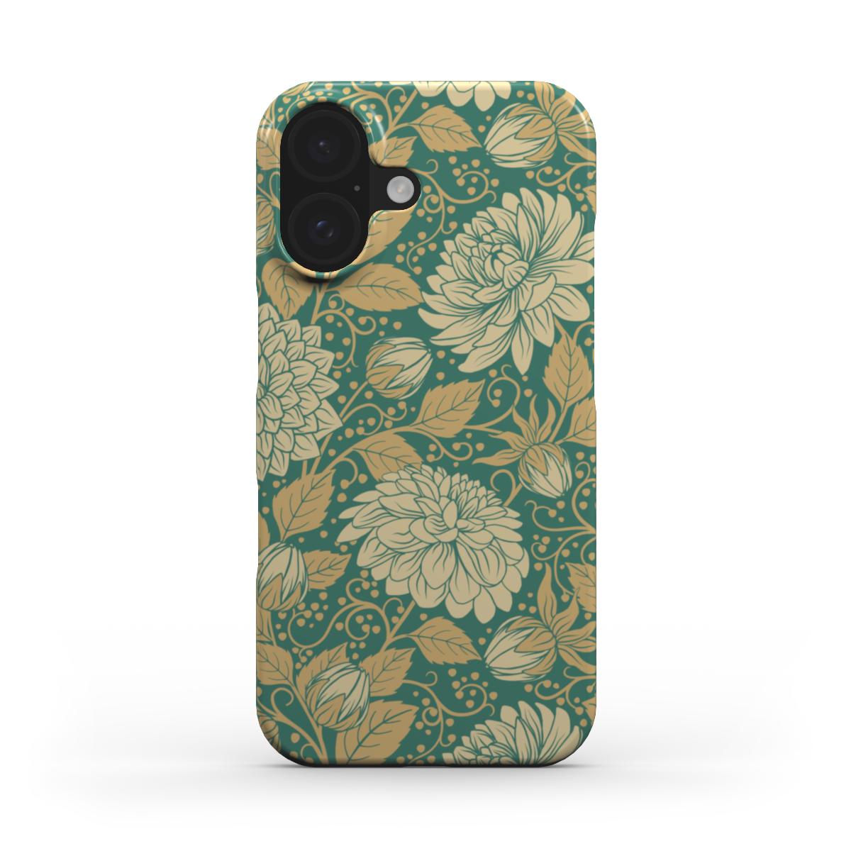 Vintage Floral Dahlia Snap Phone Case for iPhone 16 and Samsung