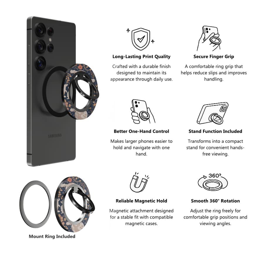Bunny & the Moon – Magnetic Ring Holder