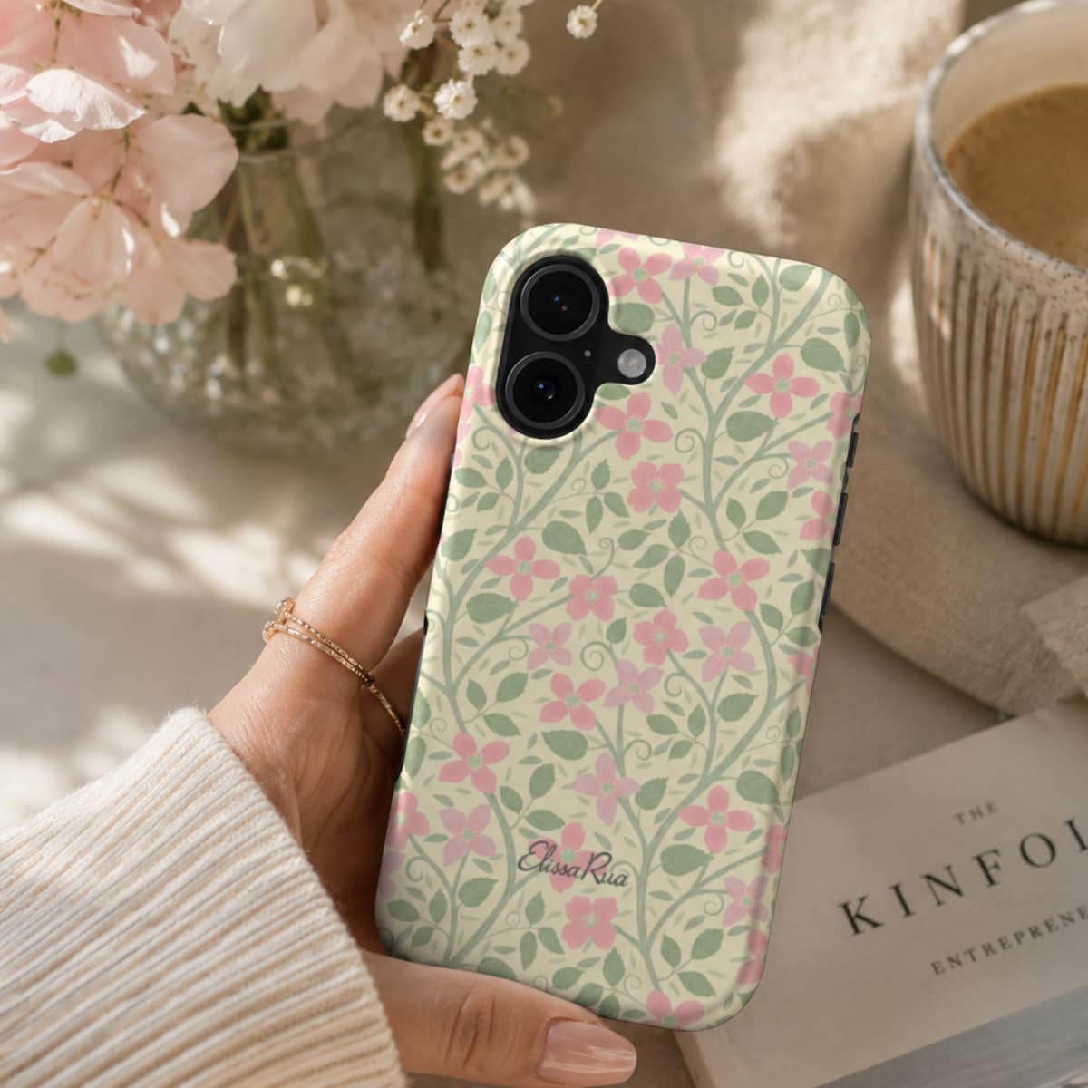 Clematis Floral – MagSafe Tough Phone Case | Elissa Rua