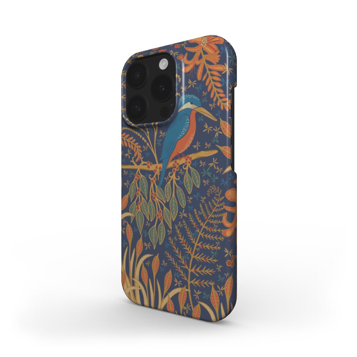 Kingfisher snap phone case side