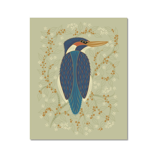 Stylised Kingfisher Art Print