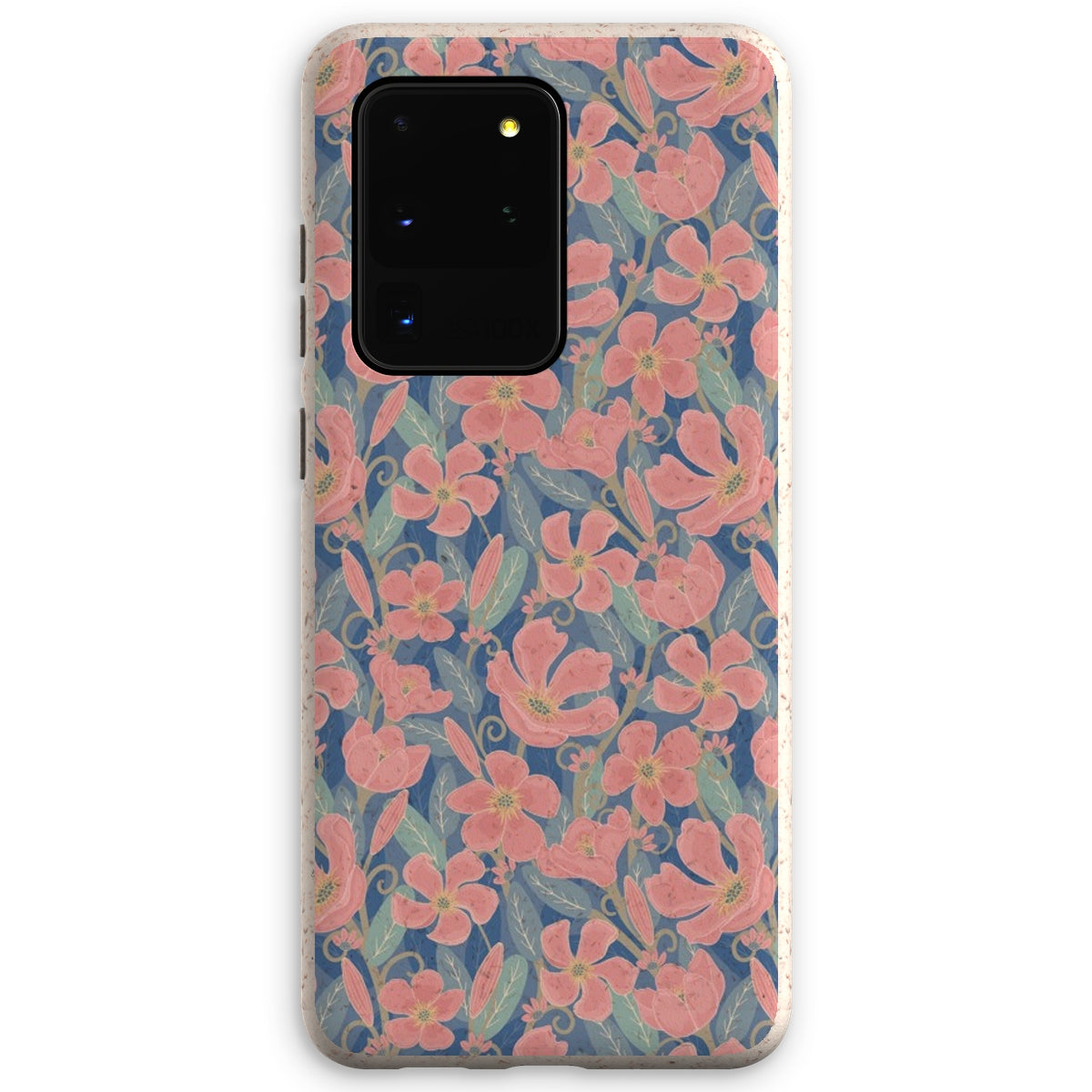 Oleander Floral Eco Phone Case - Pink & Blue
