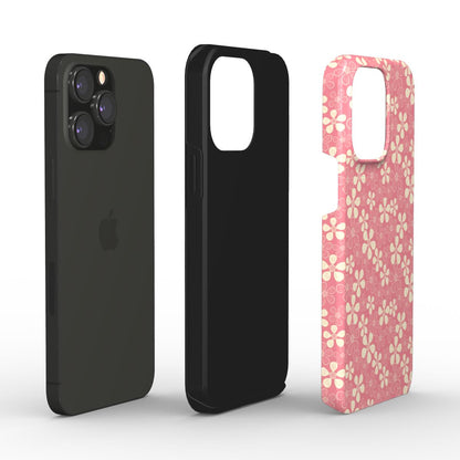 Contemporary Pink Floral Abstract Phone Case – Fresh Design for iPhone & Samsung Tough Phone Case