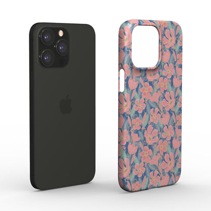 iPhone and Samsung Pink & Blue Floral Snap Phone Case for 