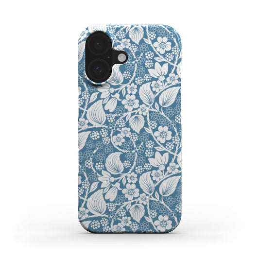 Blue Botanical Snap Phone Case – Nature-Inspired Design for iPhone & Samsung