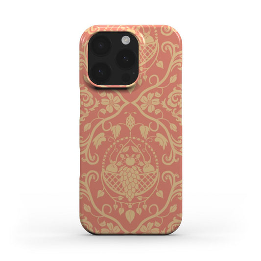 Designer Snap Phone Case – Rococo Basket Blush & Cream | Slim Artistic Cover in Vintage Rococo Revival Style
