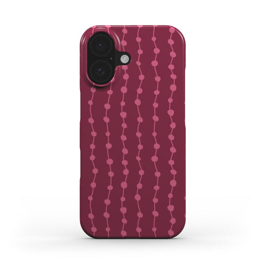 Stylish Phone Cases - Cherry & Pink Stripes Snap Phone Case