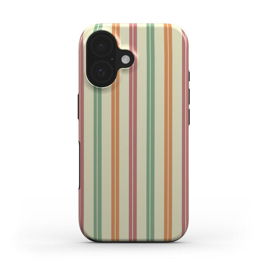 Artsy Phone Case – Stylish Pastel Stripes | Tough Phone Cover