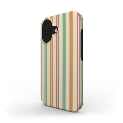 Artsy Phone Case – Stylish Pastel Stripes | Tough Phone Cover
