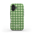 Green Gingham – MagSafe Tough Phone Case | Classic Check Pattern