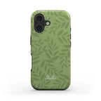 Coque de protection MagSafe – Feuille vert olive | Elissa Rua