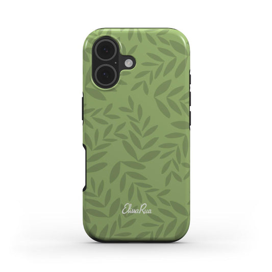 Olive Green Leaf – MagSafe Tough Phone Case | Elissa Rua