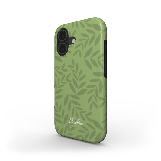 Olive Green Leaf – MagSafe Tough Phone Case | Elissa Rua