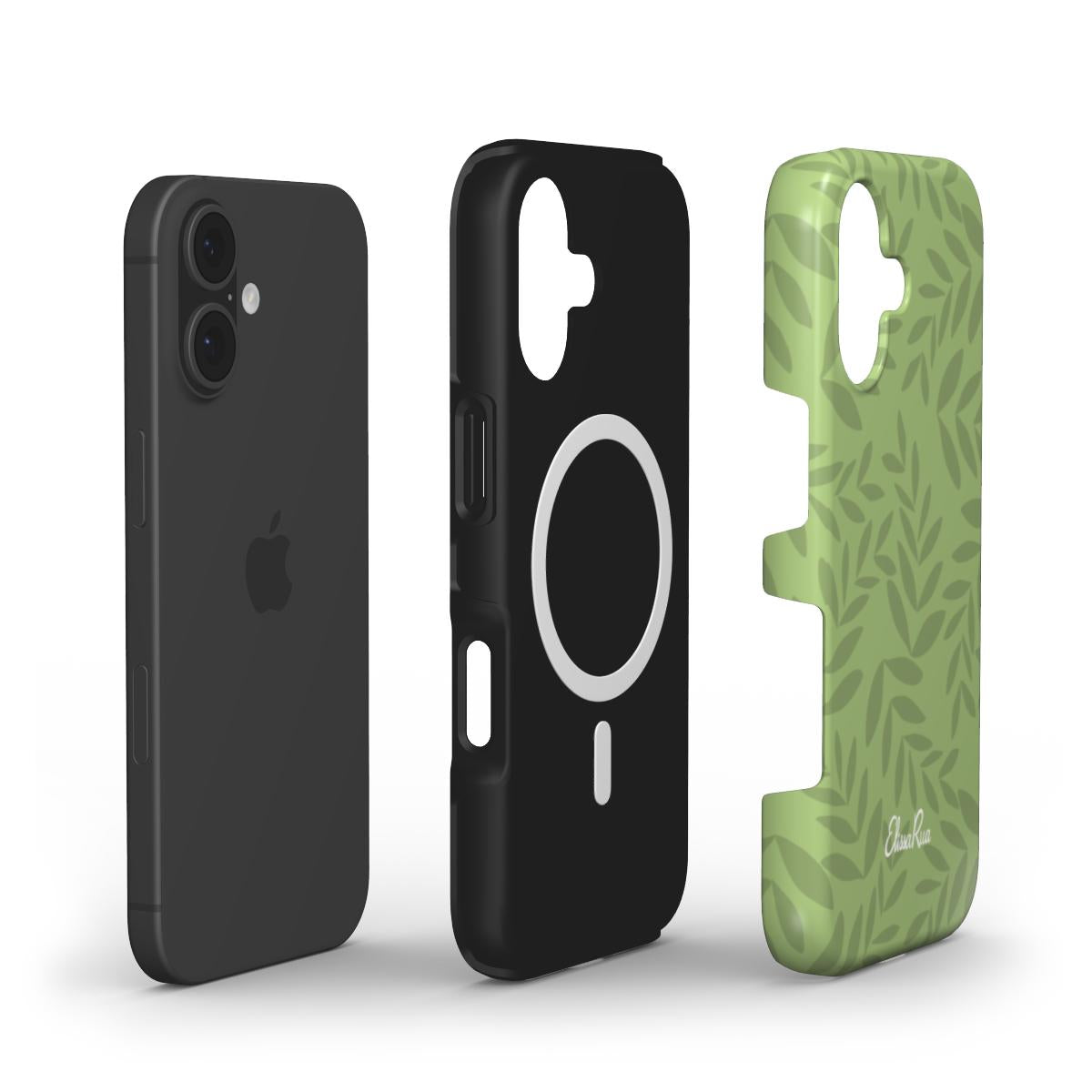 Olive Green Leaf – MagSafe Tough Phone Case | Elissa Rua
