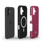 Cherry & Pink Stripe – MagSafe Tough Phone Case | Elissa Rua